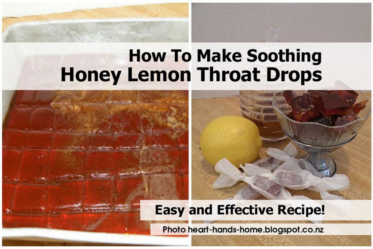 How To Make Soothing Honey Lemon Throat Drops